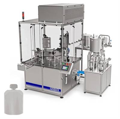 ADM-GP, filling liquids through spout for premade packets